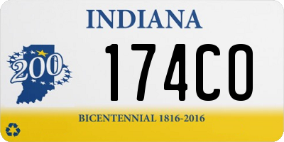 IN license plate 174CO