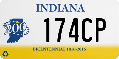 IN license plate 174CP