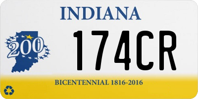 IN license plate 174CR