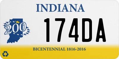 IN license plate 174DA