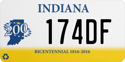 IN license plate 174DF