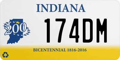 IN license plate 174DM