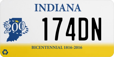 IN license plate 174DN