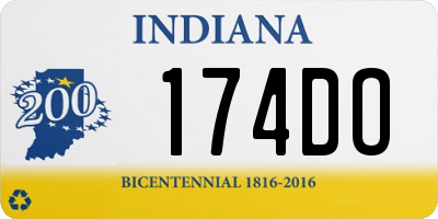 IN license plate 174DO