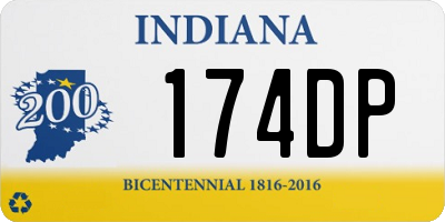 IN license plate 174DP