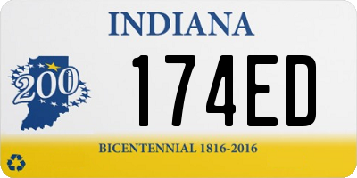 IN license plate 174ED