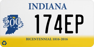 IN license plate 174EP