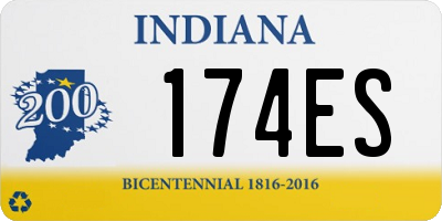 IN license plate 174ES