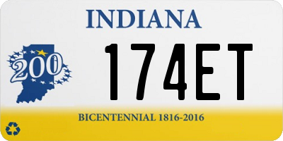 IN license plate 174ET