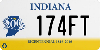 IN license plate 174FT