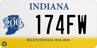 IN license plate 174FW