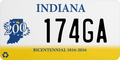 IN license plate 174GA