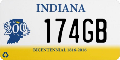 IN license plate 174GB