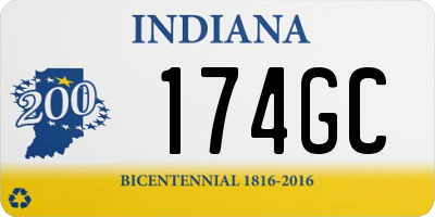 IN license plate 174GC