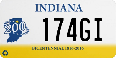 IN license plate 174GI