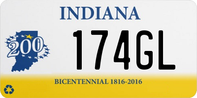 IN license plate 174GL