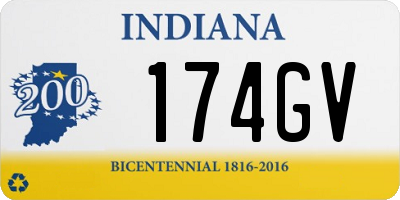 IN license plate 174GV