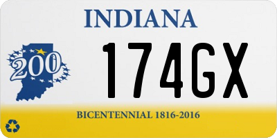 IN license plate 174GX