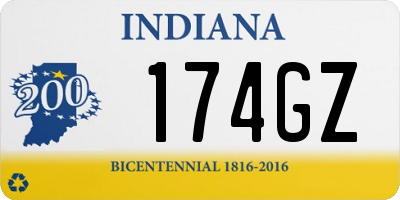 IN license plate 174GZ