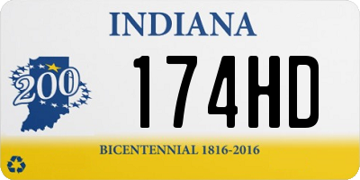 IN license plate 174HD
