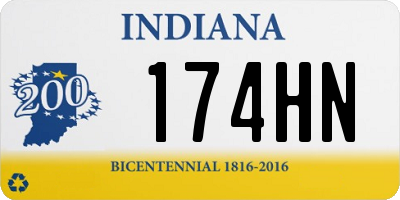 IN license plate 174HN