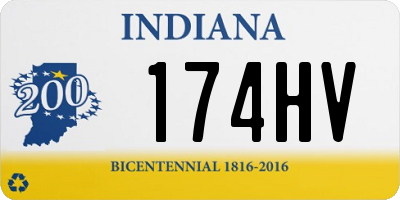 IN license plate 174HV