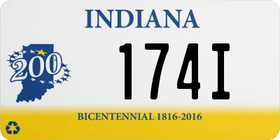 IN license plate 174I