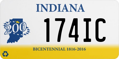 IN license plate 174IC