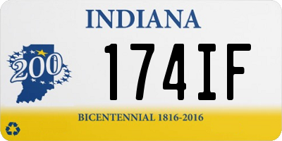 IN license plate 174IF