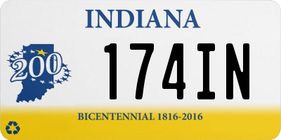 IN license plate 174IN