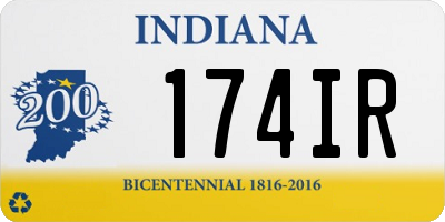 IN license plate 174IR