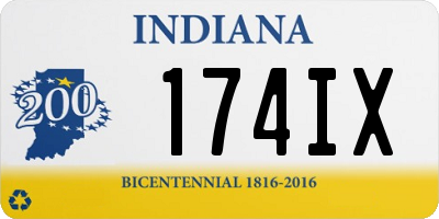 IN license plate 174IX