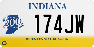 IN license plate 174JW