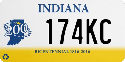 IN license plate 174KC