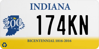 IN license plate 174KN