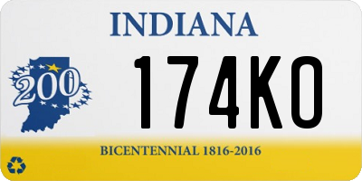 IN license plate 174KO