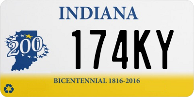 IN license plate 174KY