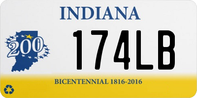 IN license plate 174LB