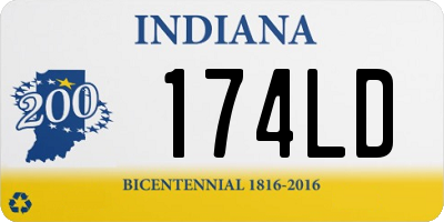 IN license plate 174LD