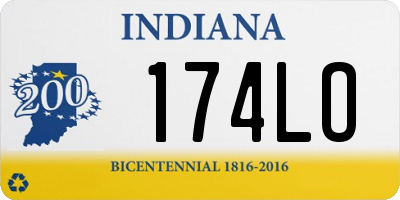 IN license plate 174LO