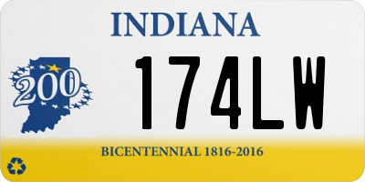 IN license plate 174LW