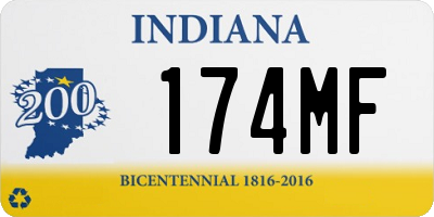 IN license plate 174MF