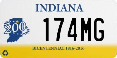 IN license plate 174MG