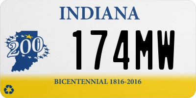 IN license plate 174MW