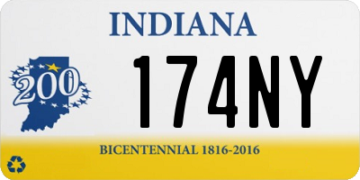 IN license plate 174NY