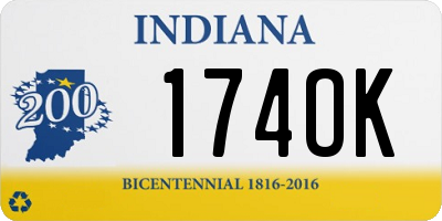 IN license plate 174OK