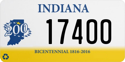 IN license plate 174OO