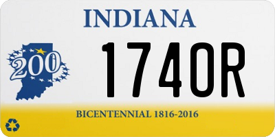 IN license plate 174OR