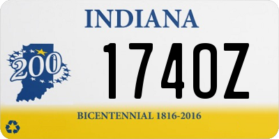 IN license plate 174OZ