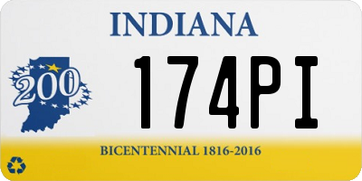 IN license plate 174PI